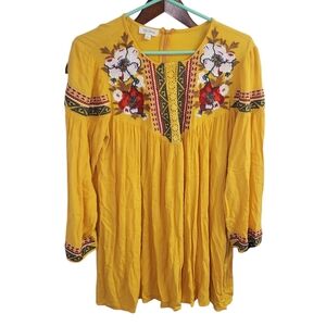 Velzera Boho Yellow Dress Size Small